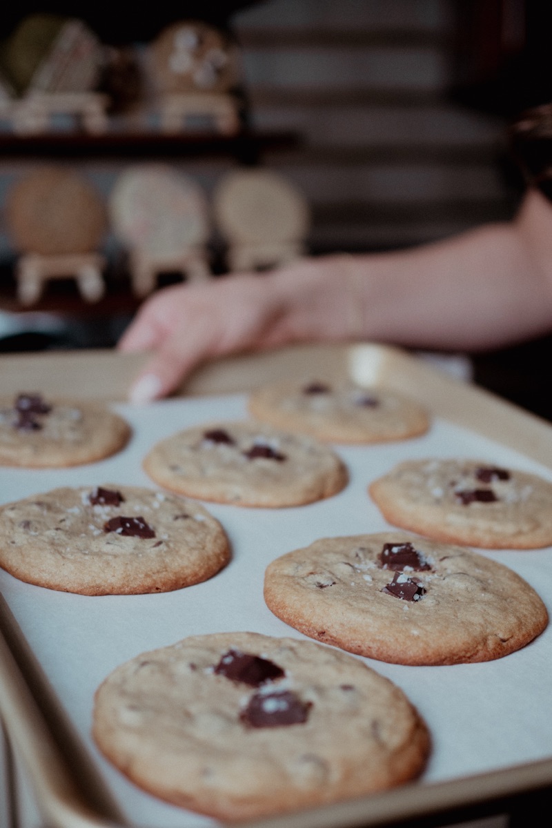 A spread of cookies on a vintage tray